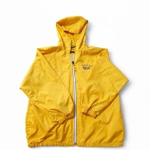 Gap Kids Boys Windbreaker Lightweight Yellow Hooded Zip Up Jacket Sz M Outdoors